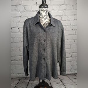 Drapers & Damons women's button front 3x jacket hounds tooth print stretch BBIN